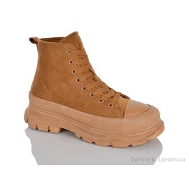 Черевики жіночі стильні Весна/осінь 20-905-2 camel (8 пар р.36-41) "DINO ALBAT" недорого оптом від прямого постачальника