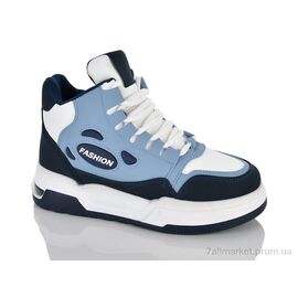 Фотография Кроссовки женские модные зима 177-35 white-blue (8 пар р.36-41) "DINO ALBAT" недорого оптом от прямого поставщика