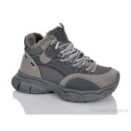 Фотография Кроссовки женские модные зима 197-168 grey (8 пар р.36-40) "DINO ALBAT" недорого оптом от прямого поставщика