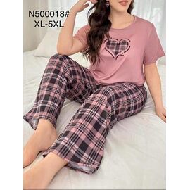 Фотография Пижама женская N500018 pink р.XL-5XL "Anion" недорого оптом от прямого поставщика