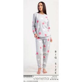 Фотография Пижама тёплая женская T39 l.grey р.XL-4XL "Trikotag" недорого оптом от прямого поставщика