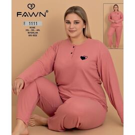 Фотография Пижама женская 1111 coral р.2XL-4XL "Trikotag" недорого оптом от прямого поставщика