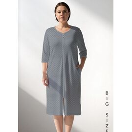 Фотография Халат женский T84 grey р.XL-4XL "Trikotag" недорого оптом от прямого поставщика