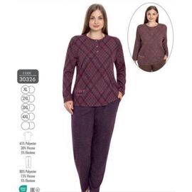 Фотография Пижама женская 30326 brown р.XL-4XL "Trikotag" недорого оптом от прямого поставщика