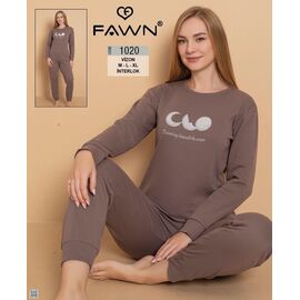 Фотография Пижама женская 1020 brown р.M-XL "Trikotag" недорого оптом от прямого поставщика