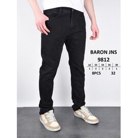 Джинси чоловічі 9812 black р.32-38 "Baron Jeans" недорого оптом від прямого постачальника