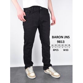 Джинси чоловічі 9813 black р.31-38 "Baron Jeans" недорого оптом від прямого постачальника