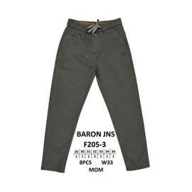 Штани чоловічі утеплені F205-3 khaki р.29-36 "Baron Jeans" недорого оптом від прямого постачальника
