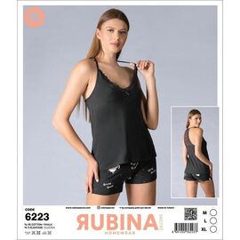 Фотография Пижама лёгкая женская 6223 black р.M-XL "Trikotag" недорого оптом от прямого поставщика