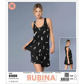 Фотография Пижама лёгкая женская 6989 black р.S-XL "Trikotag" недорого оптом от прямого поставщика