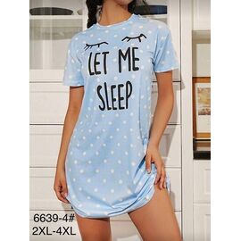 Фотография Ночнушка женская 6639-4 l.blue р.2XL-4XL "Anion" недорого оптом от прямого поставщика