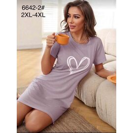 Фотография Ночнушка женская 6642-2 purple р.2XL-4XL "Anion" недорого оптом от прямого поставщика
