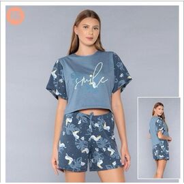 Фотография Пижама лёгкая женская 6799 d.grey р.M-XL "Trikotag" недорого оптом от прямого поставщика