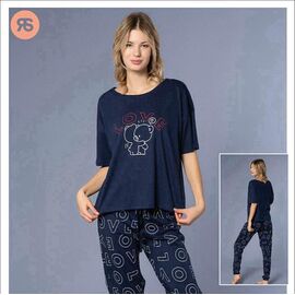 Фотография Пижама женская 6933 navy р.S-XL "Trikotag" недорого оптом от прямого поставщика