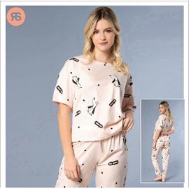 Фотография Пижама женская 7021 apricot р.S-XL "Trikotag" недорого оптом от прямого поставщика
