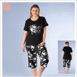 Фотография Пижама лёгкая женская 6311 black р.2XL-4XL "Trikotag" недорого оптом от прямого поставщика