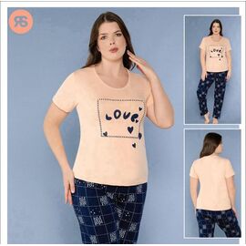 Фотография Пижама женская 6873 beige р.5XL-7XL "Trikotag" недорого оптом от прямого поставщика
