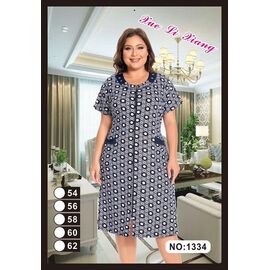 Фотография Халат женский 1334 white-navy р.54-62 "Anion" недорого оптом от прямого поставщика