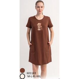 Фотография Ночнушка женская 601143 brown р.M-2XL "Trikotag" недорого оптом от прямого поставщика