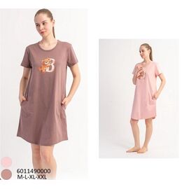 Фотография Ночнушка женская 6011490000 pink р.M-2XL "Trikotag" недорого оптом от прямого поставщика
