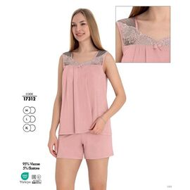 Фотография Пижама лёгкая женская 17312 powder р.M-XL "Trikotag" недорого оптом от прямого поставщика