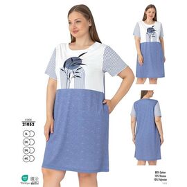 Фотография Ночнушка женская 21052 l.blue р.XL-4XL "Trikotag" недорого оптом от прямого поставщика