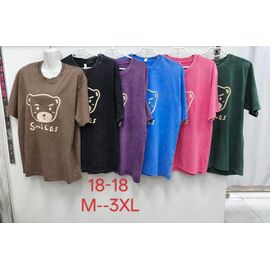 футболка жіноча 18-18 pink р.M-3XL "Xie" недорого оптом від прямого постачальника
