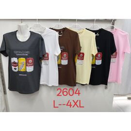 футболка жіноча 2604 black р.L-4XL "Xie" недорого оптом від прямого постачальника