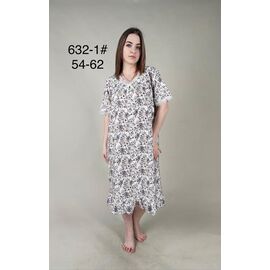 Фотография Ночнушка женская 632-1 white-grey р.54-62 "Anion" недорого оптом от прямого поставщика