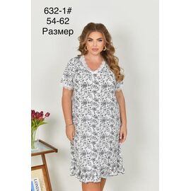 Фотография Ночнушка женская 632-1 white-l.grey р.54-62 "Anion" недорого оптом от прямого поставщика