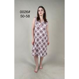Фотография Ночнушка женская 0026 white-brown р.50-58 "Anion" недорого оптом от прямого поставщика