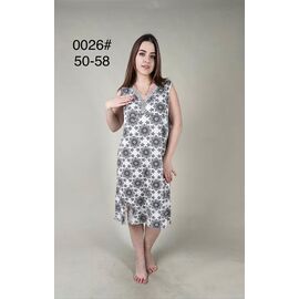 Фотография Ночнушка женская 0026 white-grey р.50-58 "Anion" недорого оптом от прямого поставщика