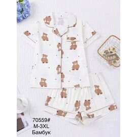 Фотография Пижама лёгкая женская 70559 milk р.M-3XL "Anion" недорого оптом от прямого поставщика
