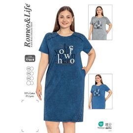 Фотография Платье летнее женское 7766B grey р.4XL-6XL "Trikotag" недорого оптом от прямого поставщика
