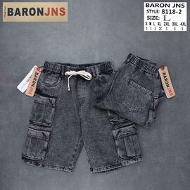 Шорти чоловічі 8118-2 grey р.M-4XL "Baron Jeans" недорого оптом від прямого постачальника