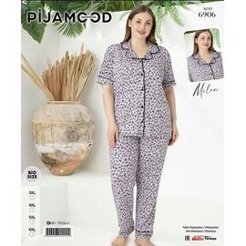 Фотография Пижама лёгкая женская 6906 l.grey р.3XL-6XL "Trikotag" недорого оптом от прямого поставщика
