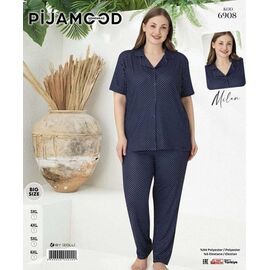 Фотография Пижама лёгкая женская 6908 navy р.3XL-6XL "Trikotag" недорого оптом от прямого поставщика