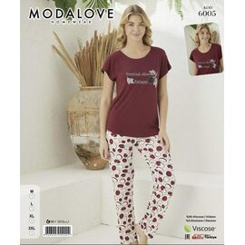 Фотография Пижама лёгкая женская 6005 wine р.M-2XL "Trikotag" недорого оптом от прямого поставщика
