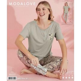 Фотография Пижама лёгкая женская 110223 l.grey р.M-2XL "Trikotag" недорого оптом от прямого поставщика