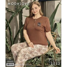 Фотография Пижама лёгкая женская 300223 brown р.3XL-6XL "Trikotag" недорого оптом от прямого поставщика