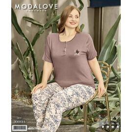 Фотография Пижама лёгкая женская 300014 brown р.3XL-6XL "Trikotag" недорого оптом от прямого поставщика