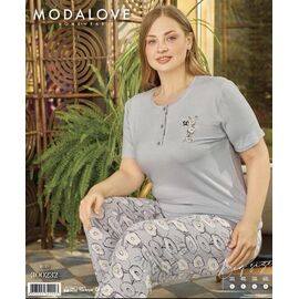 Фотография Пижама лёгкая женская 300232 l.grey р.3XL-6XL "Trikotag" недорого оптом от прямого поставщика