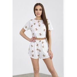 Фотография Пижама лёгкая женская 945 white-brown р.S-XL "Trikotag" недорого оптом от прямого поставщика