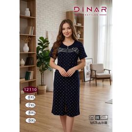 Фотография Халат женский 12110 black р.6XL-9XL "Anion" недорого оптом от прямого поставщика