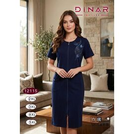 Фотография Халат женский 12115 navy р.2XL-5XL "Anion" недорого оптом от прямого поставщика