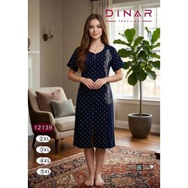 Фотография Халат женский 12139 navy р.2XL-5XL "Anion" недорого оптом от прямого поставщика