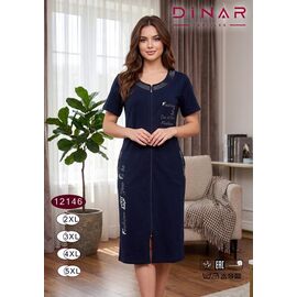 Фотография Халат женский 12146 navy р.2XL-5XL "Anion" недорого оптом от прямого поставщика