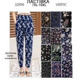 Фотография Штаны женские летние A2806 mix р.7XL-10XL "Anion" недорого оптом от прямого поставщика