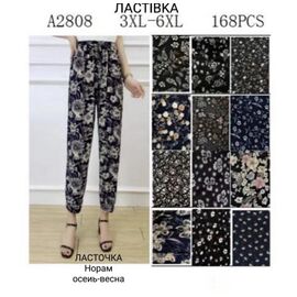 Фотография Штаны женские летние A2808 mix р.3XL-6XL "Anion" недорого оптом от прямого поставщика
