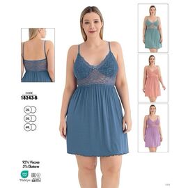Фотография Ночнушка женская 18243B purple р.2XL-4XL "Trikotag" недорого оптом от прямого поставщика